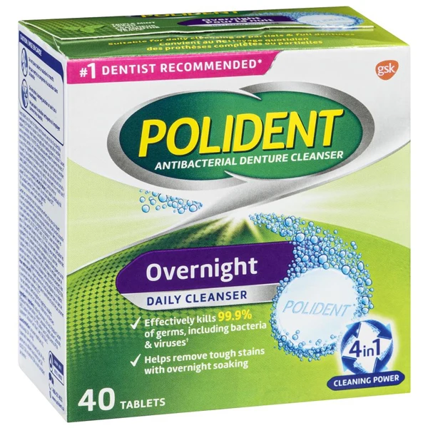 Polident - Overnight Denture Cleaner 40EA