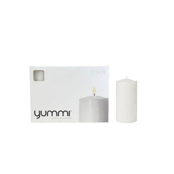 Yummi - Pillar Candle 2.8X6IN White 3EA