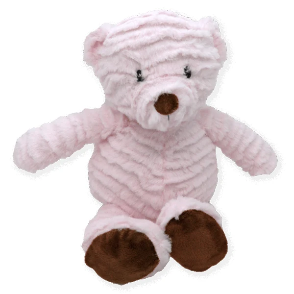 Babies - 8IN Ridged Plush Bear Pink EA