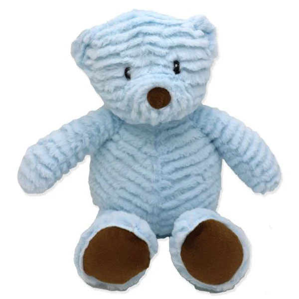 Babies - 8IN Ridged Plush Bear Blue EA