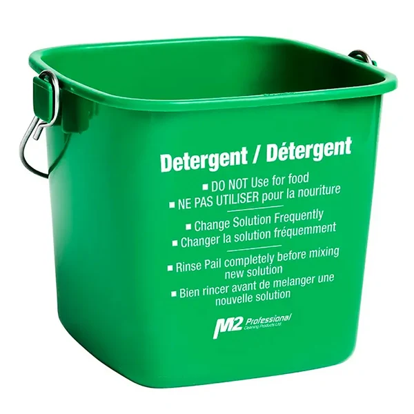 M2 Professional - 6QT Green Cleaning Pail- Detergent EA