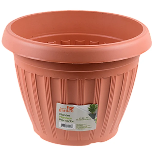 Annie Garden - Large Plastic Round Planter 14IN(D) x 10 IN(H)
