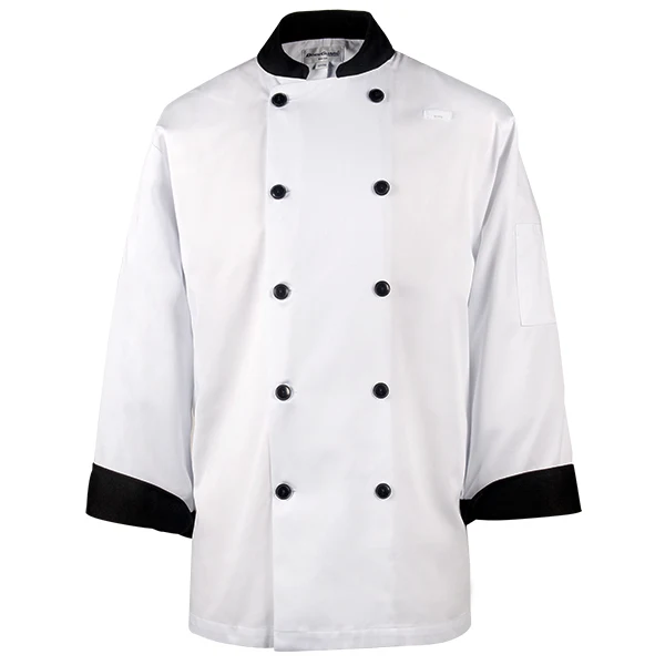 Bodyguard - Chef Jacket W Blk Trim M EA