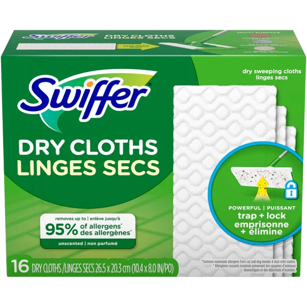 Swiffer - Dry Cloths Unscented 8x16 CT