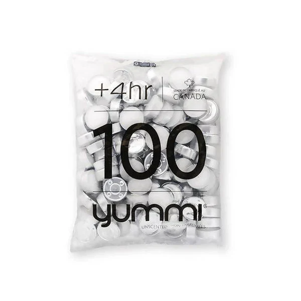 Yummi - Tealights Unscented 4 To 5 Hrs 9x100EA