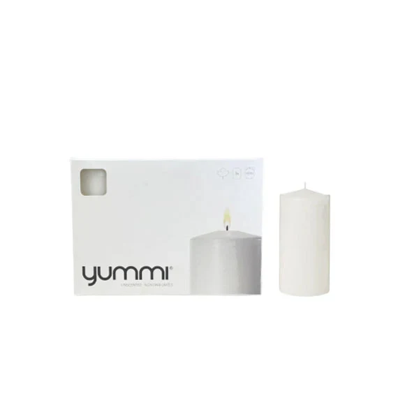 Yummi - Pillar Candle 2.8X6IN White 4X3EA