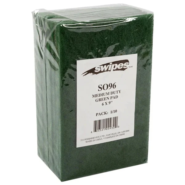 Swipes - Scouring Green Pads 6"X9" 6x10 PK