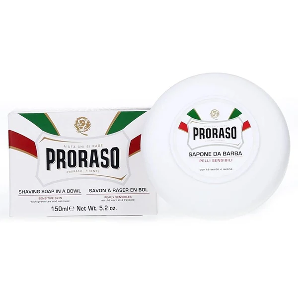 Proraso - White Shaving Soap Bowl For Sensitive Skin 6x150 ML