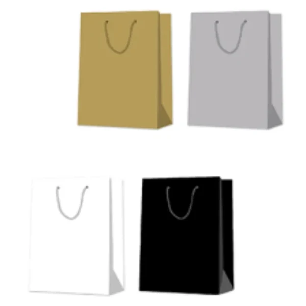 Epc - Solid Colour Medium Giftbag Gold Silver White Black 12x1 Un