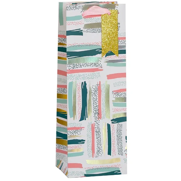 Epc - Abstract/Glitter Stamp Bottle Giftbag 1 Un