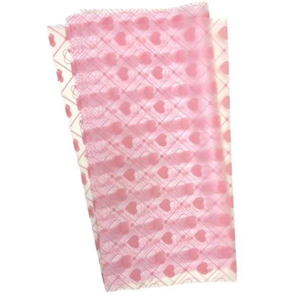 Han Su - 20PC Heart Pink Wrapping Paper 57x57 CM