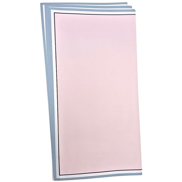 Han Su - 20PC Light Pink W/ Blue Edge Wrapping Paper 57x57 CM