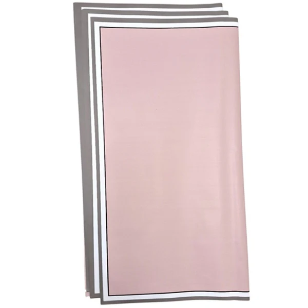 Han Su - 20PC Deep Pink W/ Gray Edge Wrapping Paper 57x57 CM