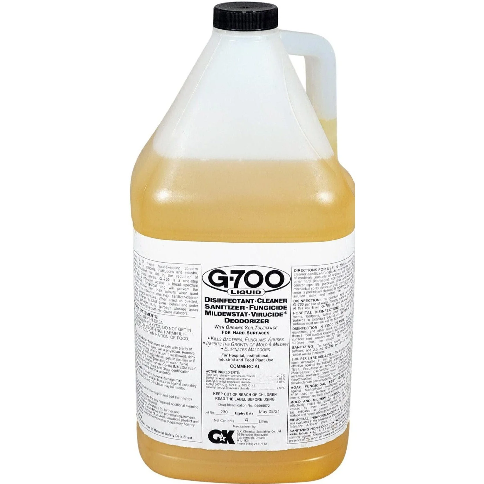 GK - Germicidal Detergent & Disinfectant - G-700 — Case (4 x 4 L)