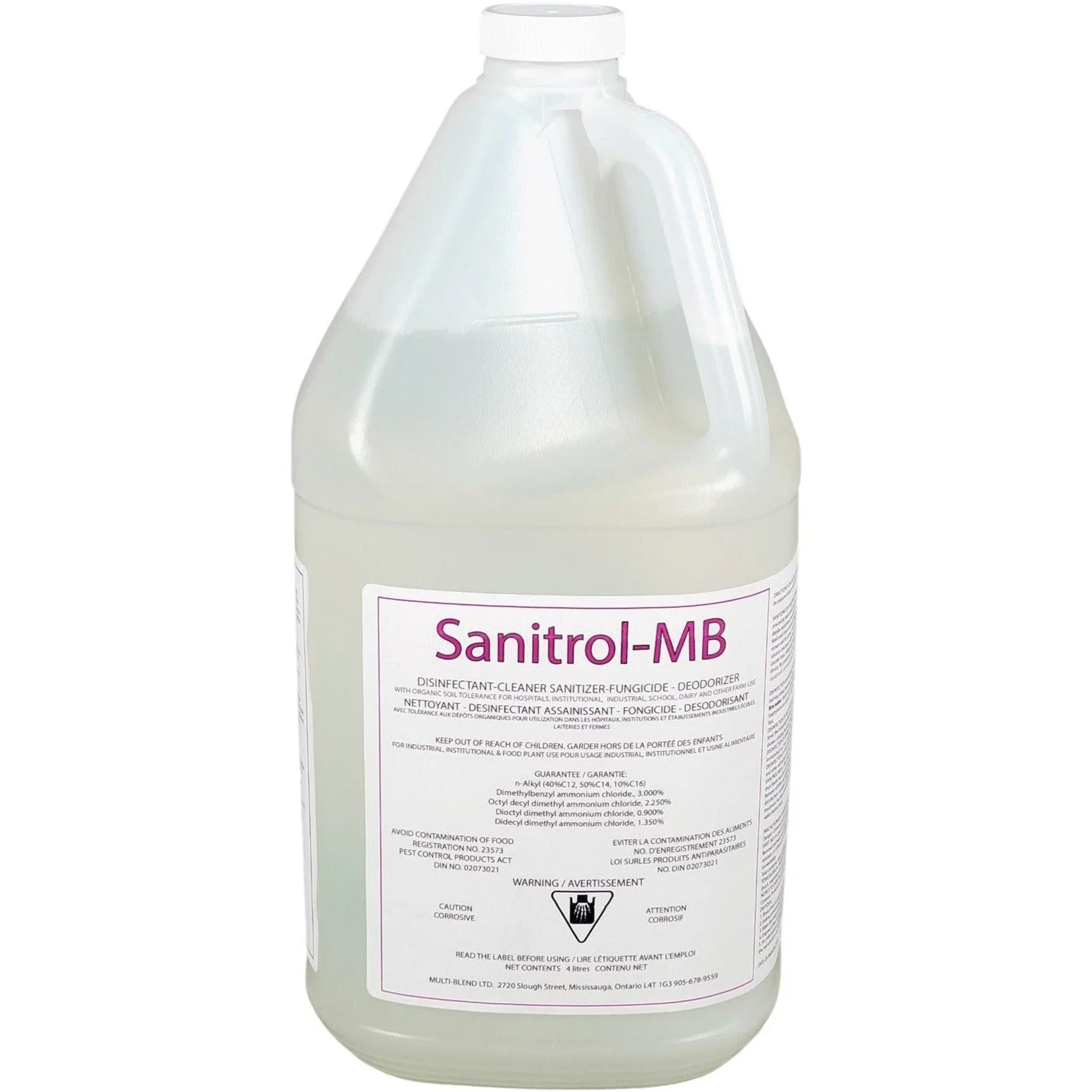 Sanitrol - Cleaner - Disinfectant - Quat Sanitizer — Case (4 x 4 L)