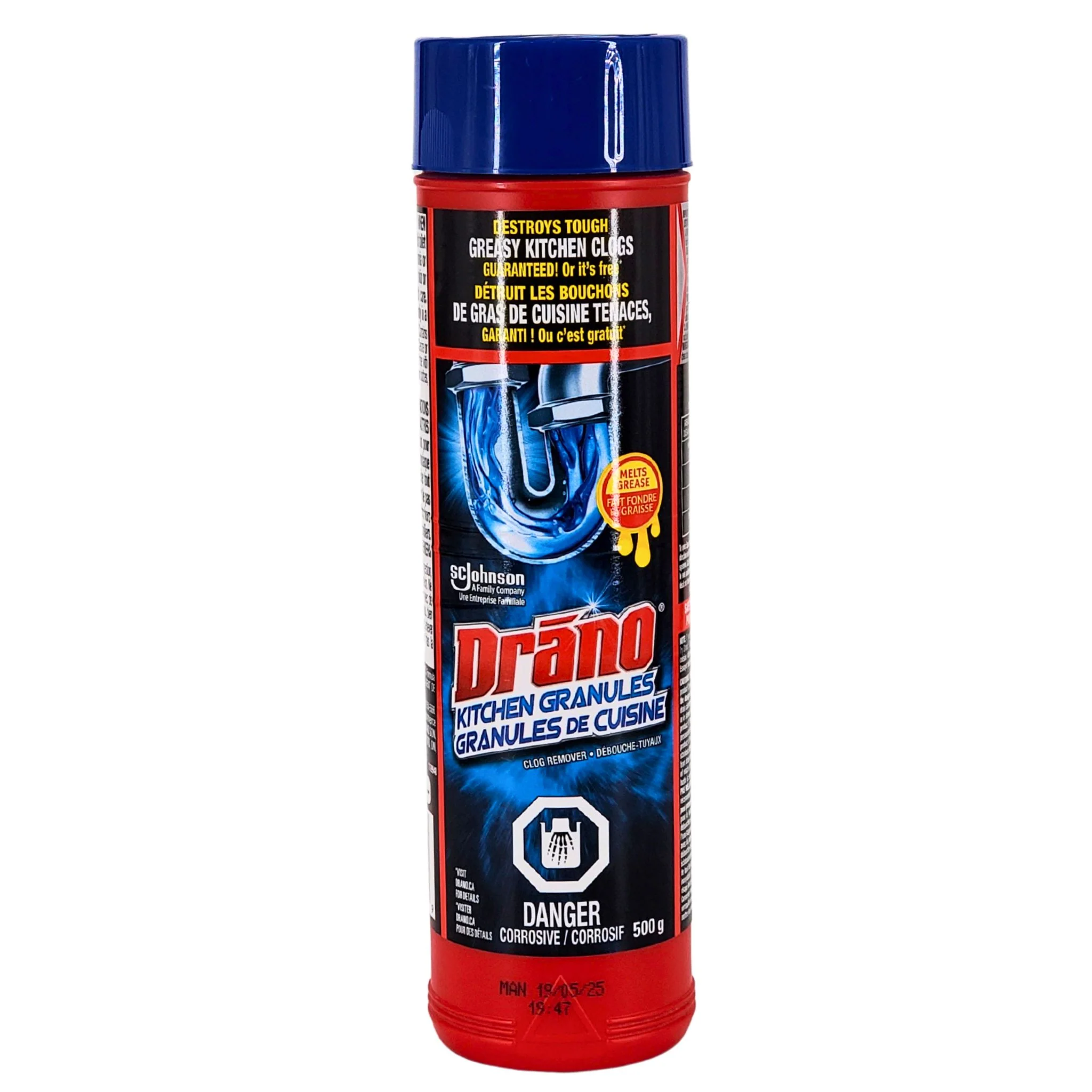 Drano - Drain Cleaner - Professional Strength Crystals — Case (6 x 500 G)