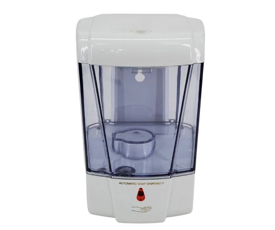 Liquid Soap Dispenser - 700ml - Automatic Sensor - White & Clear - ReQ 4 'AA' Battery — Case (30 CT)
