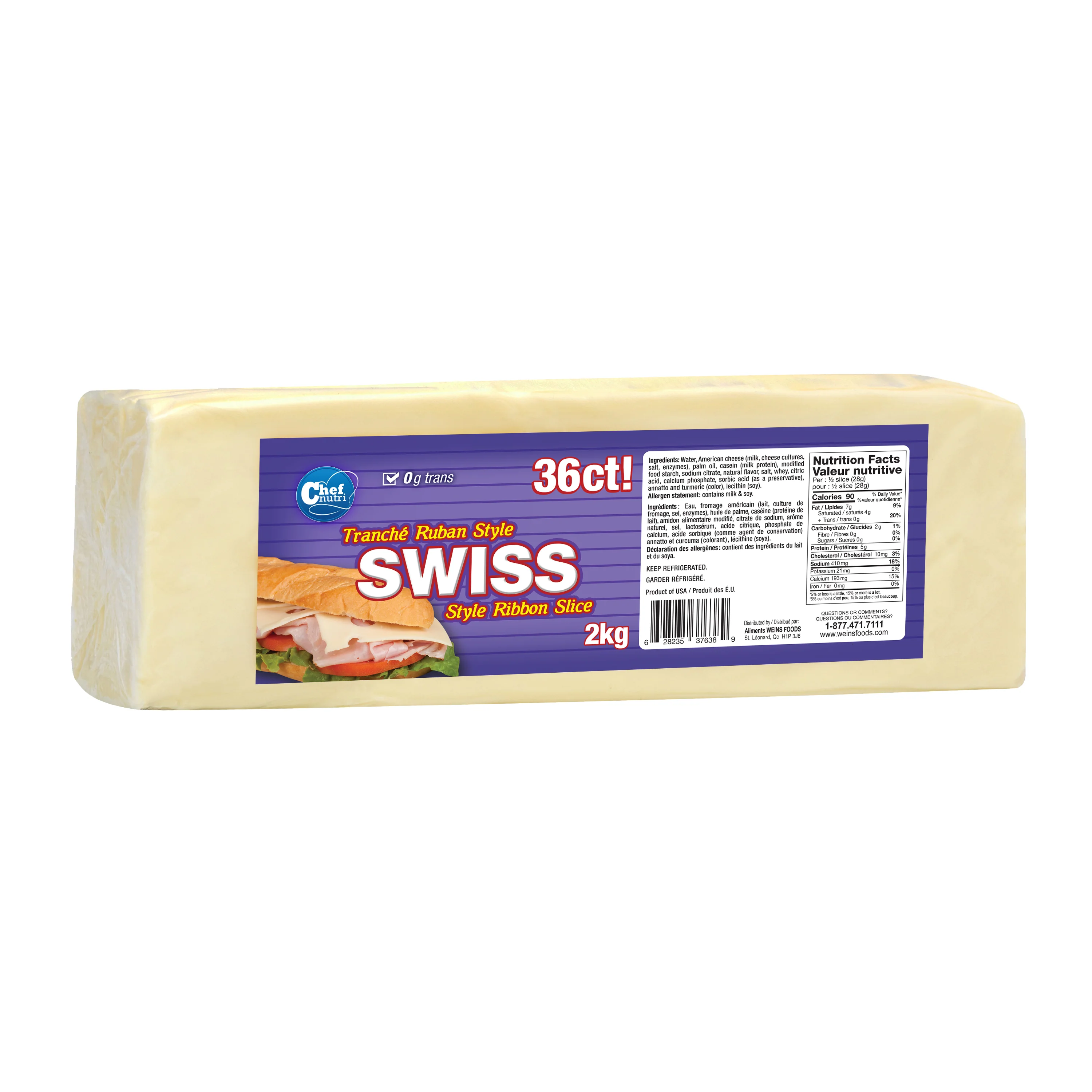 Chef Nutri - Swiss Style Ribbon Slice — Case (2 x 2 KG)