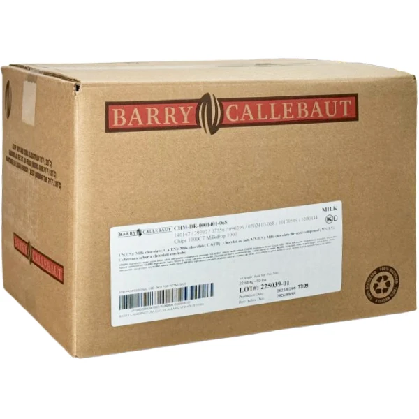 Callebaut - Milkdrop 1000 Milk Chocolate Chips 22.68KG