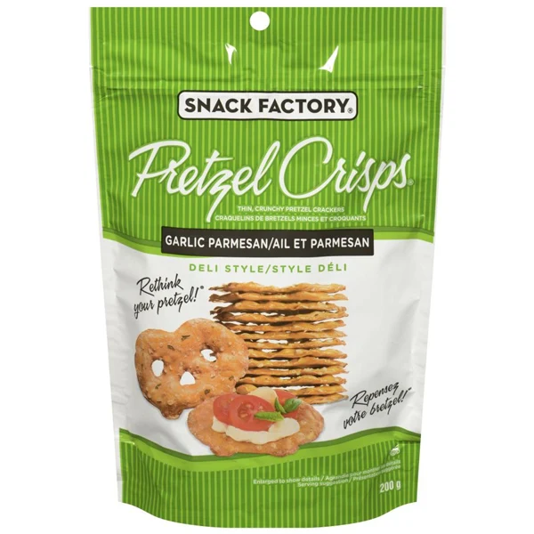 Snack Factory - Pretzel Crisps Garlic Parmesan 200GR
