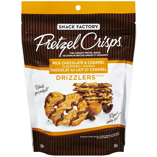 Snack Factory - Milk Chocolate & Caramel Drizzlers Pretzel 155GR