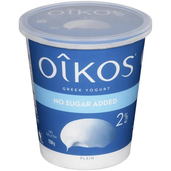 Danone - Oikos 2% Plain Greek Yogurt 750GR