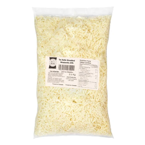 Tre Stelle - Shredded Mozzarella 20% 2.5KG
