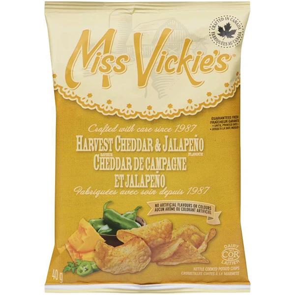 Miss Vickies - Harvest Cheddar & Jalapeno Chips 40GR