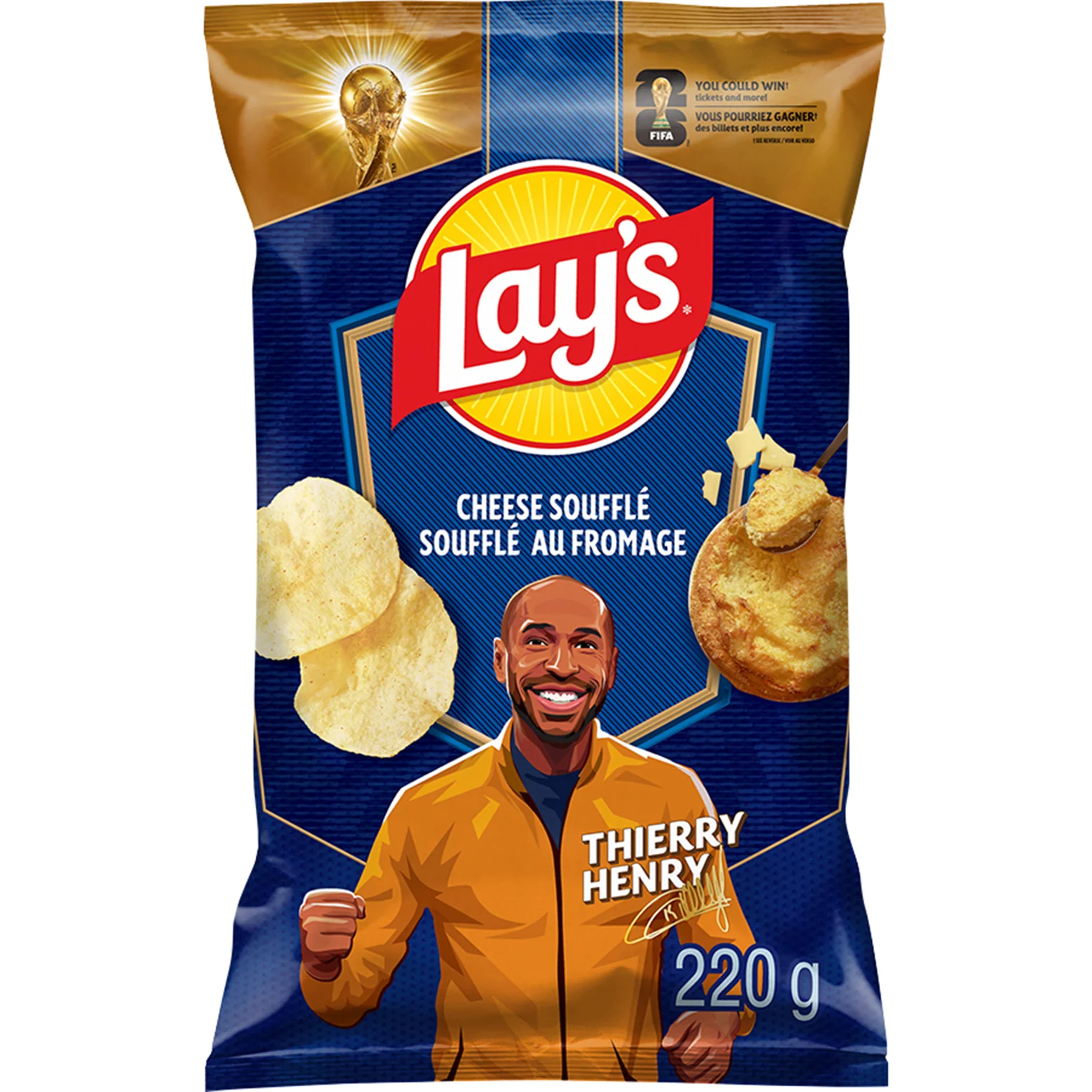 Lays - Cheese Souffle Potato Chips 220GR