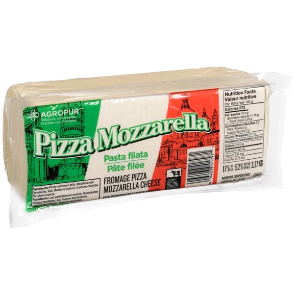 Agropur - Pizza Mozzarella 17% Block 2.27KG