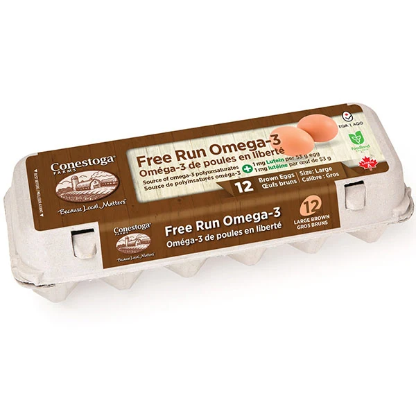 Conestoga - Free Run Omega Large Brown Eggs 12EA