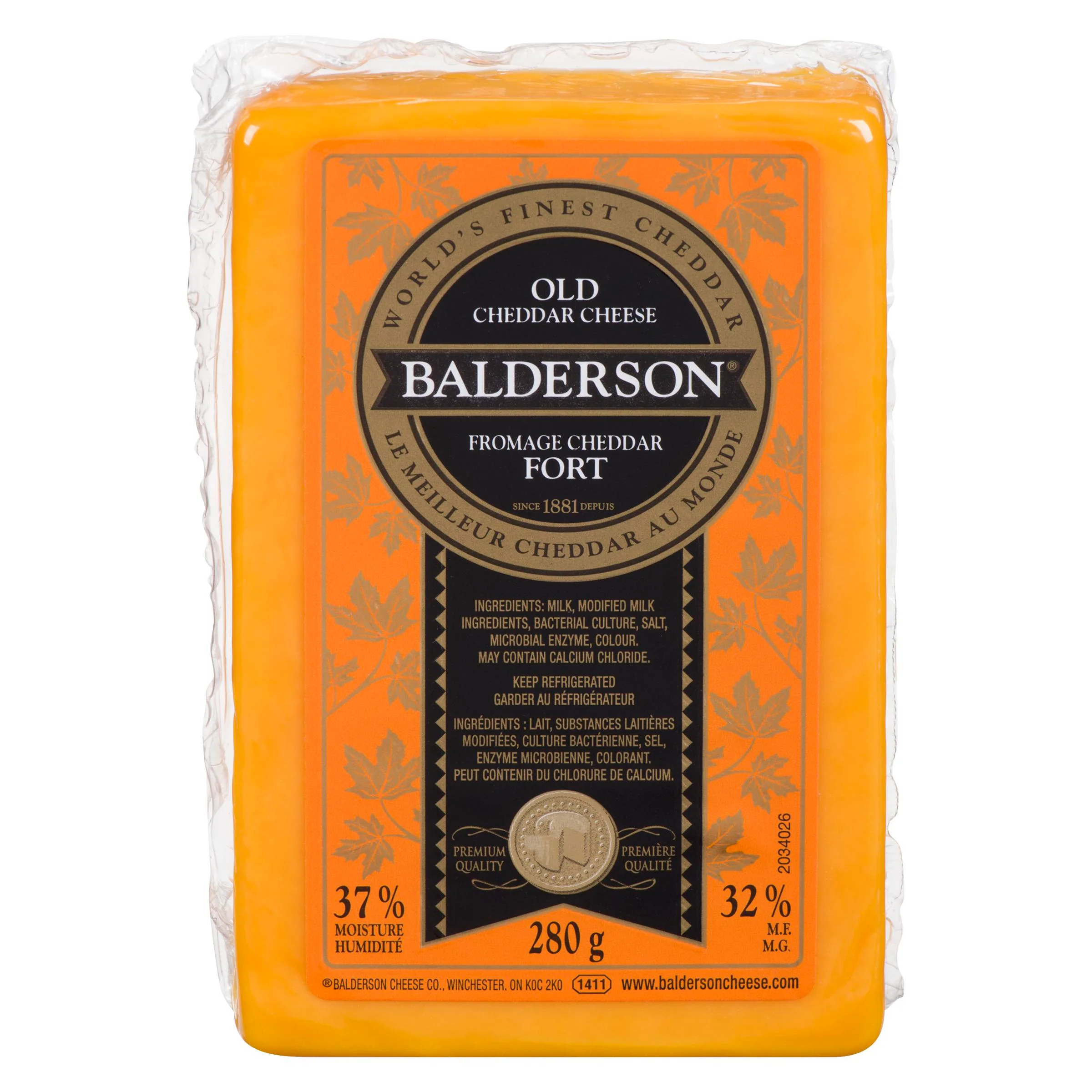 Balderson - Cheddar Old Coloured 280GR