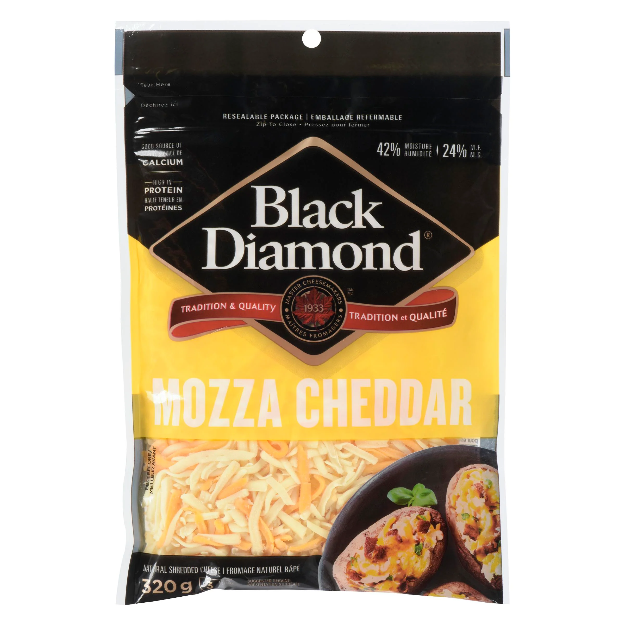 Black Diamond - Mozzarella Cheddar Shredded 320GR