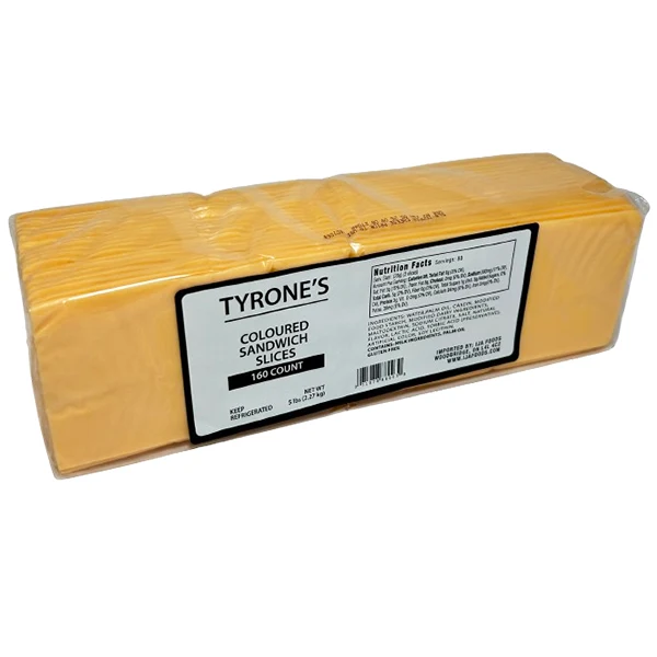 Tyron'S - Yellow Sandwich Sliced Cheese 2.27KG