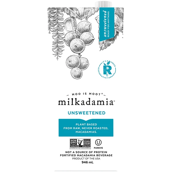 Milkadamia - Macadamia Unsweetened (English Label) 32OZ