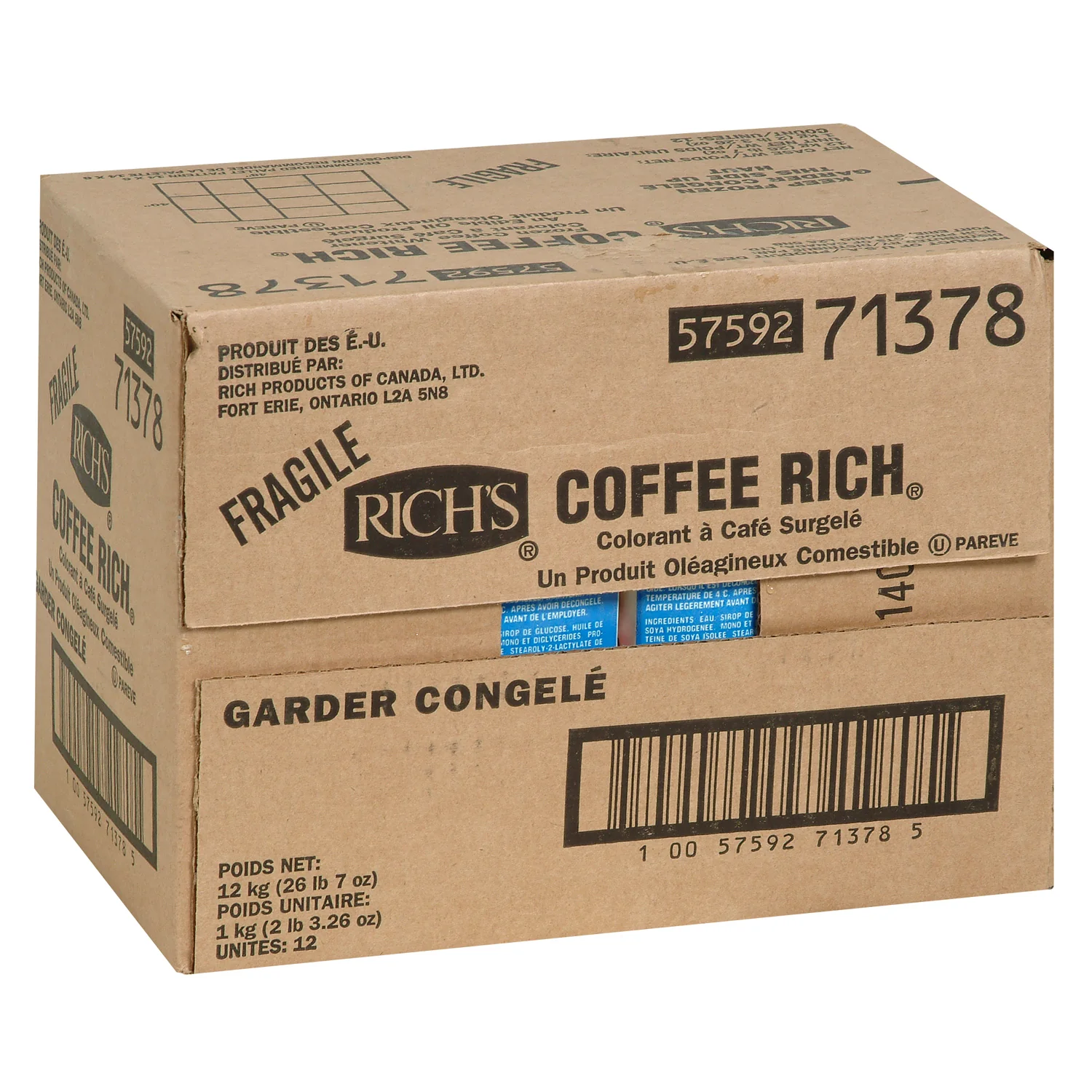 Coffee Rich - Rich'S Whitener Non-Dairy 12x1 KG