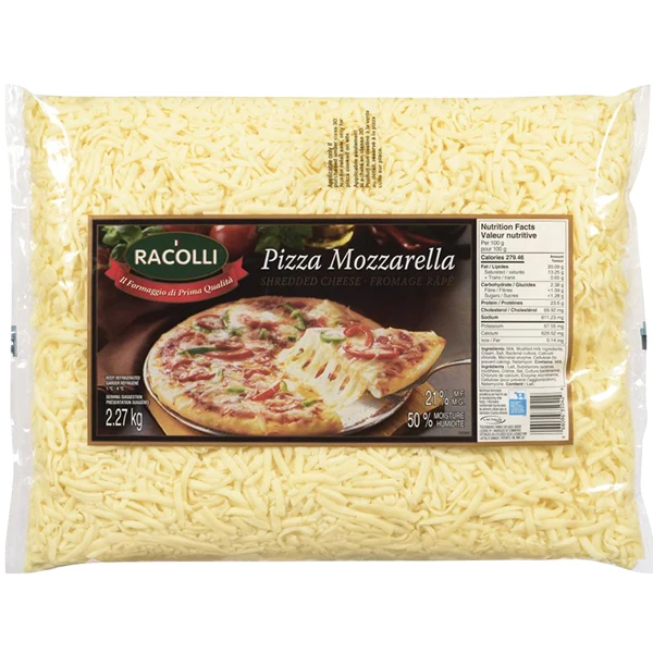 Racolli - Shredded Mozzarella 21% 4x2.27KG