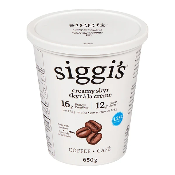 Siggi - 3.25% Creamy Skyr Coffee 6x650 GR