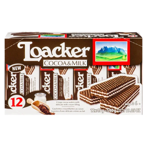 Loacker - Wafer Cocao & Milk 12x12x45GR