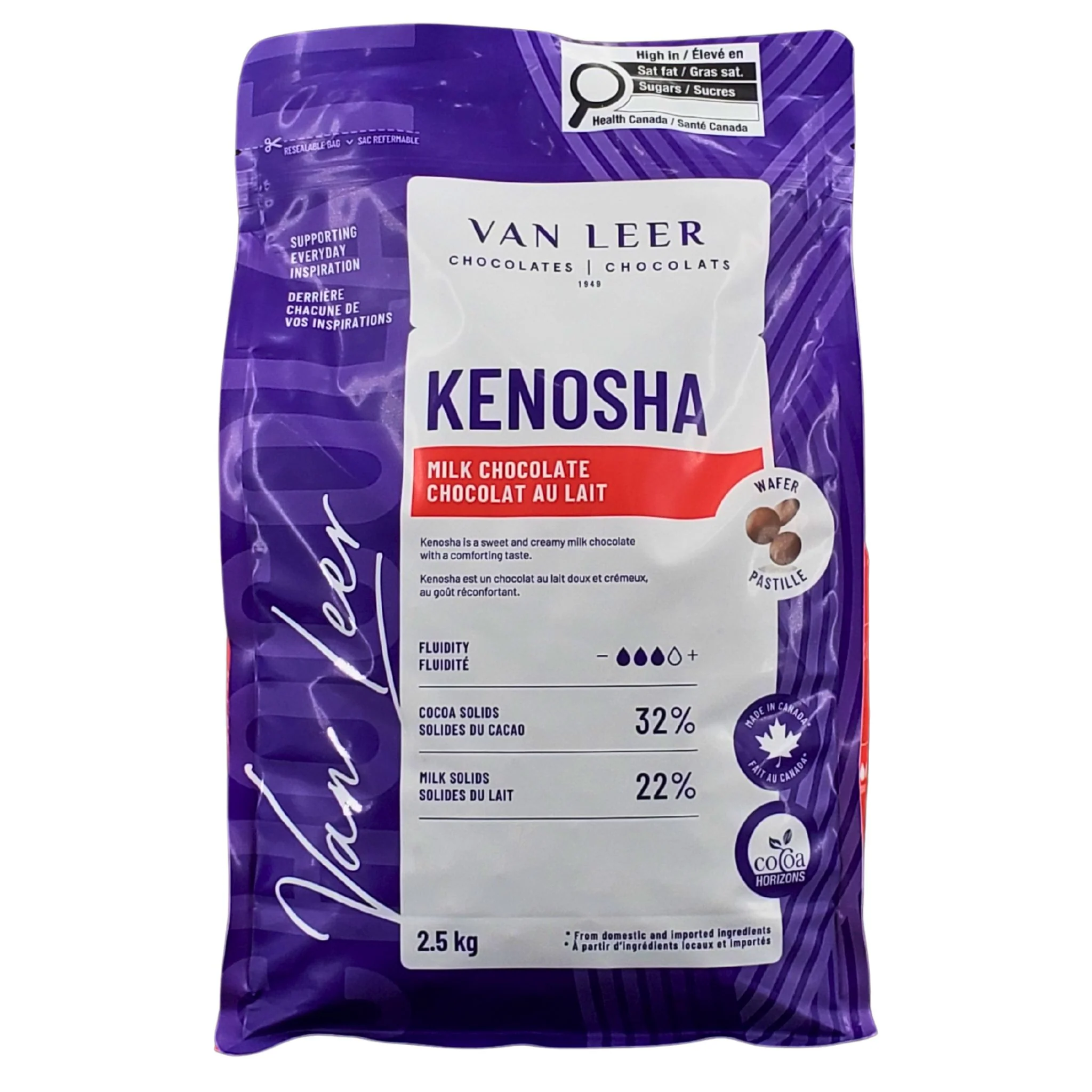 Van Leer - Milk Kenosha Chocolate - 2.5kg — Each (2.5 KG)
