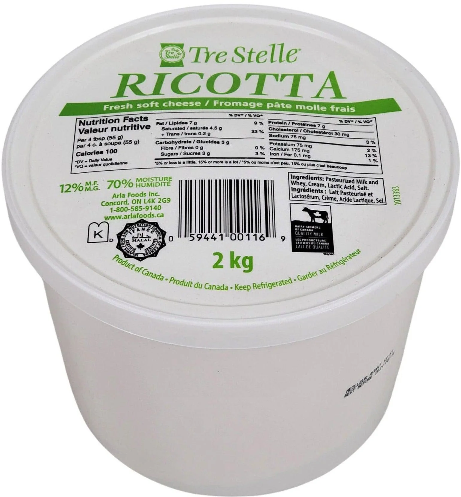 Tre Stelle - Ricotta Dry — Each (2 KG)