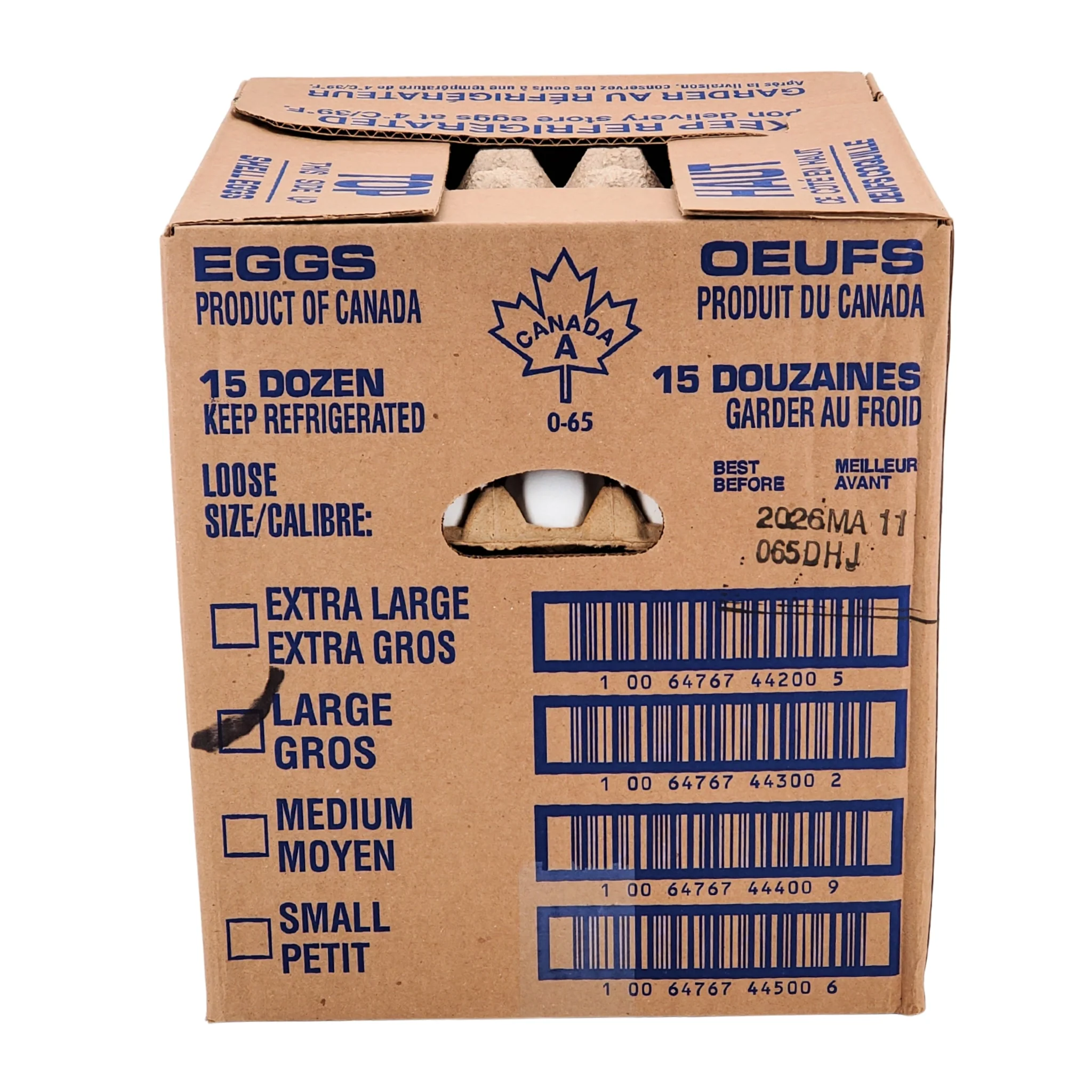 Burnbrae Farms Large Loose White Eggs - 15 Dozen
