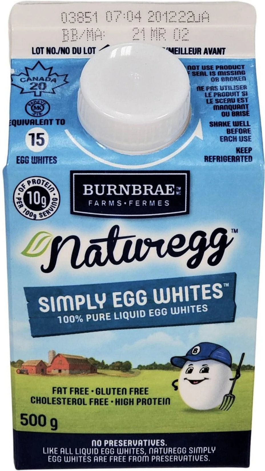 Natureegg - Eggs - Simply Egg Whites — Case (12 x 500 G)