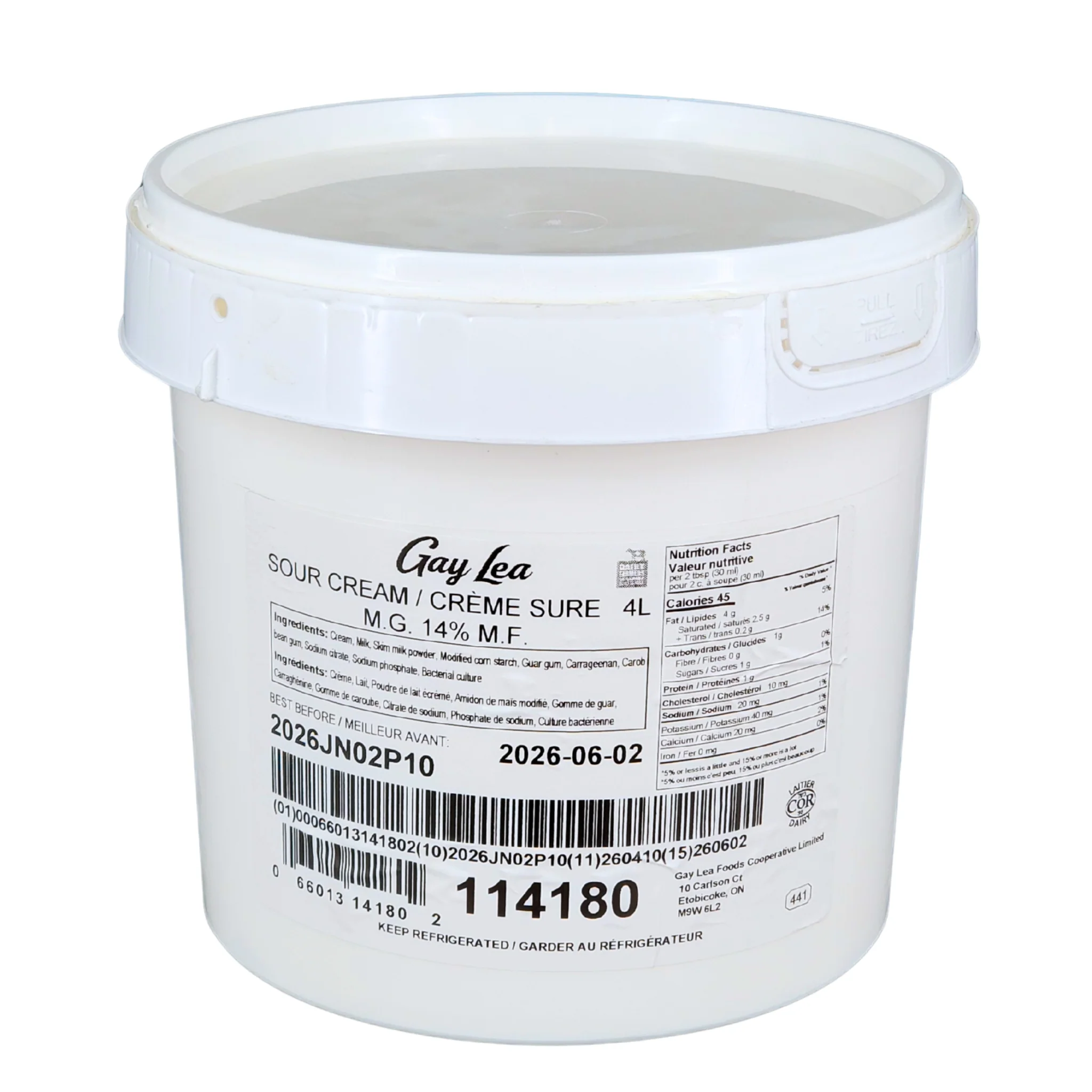 Gay Lea - 14% Sour Cream 4L - 114180