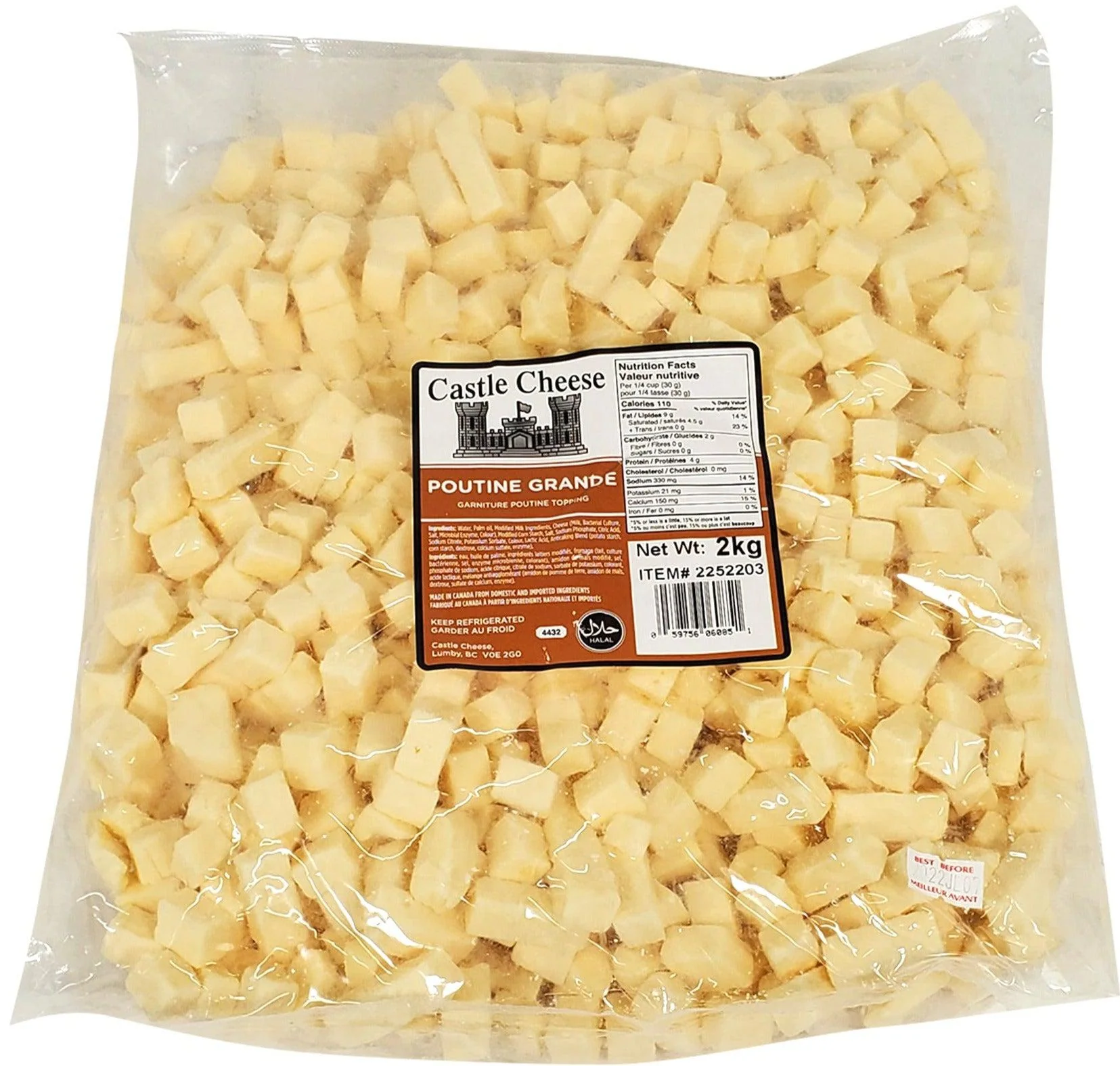 Castle Cheese - Poutine Grande - Topping — Each (2 KG)