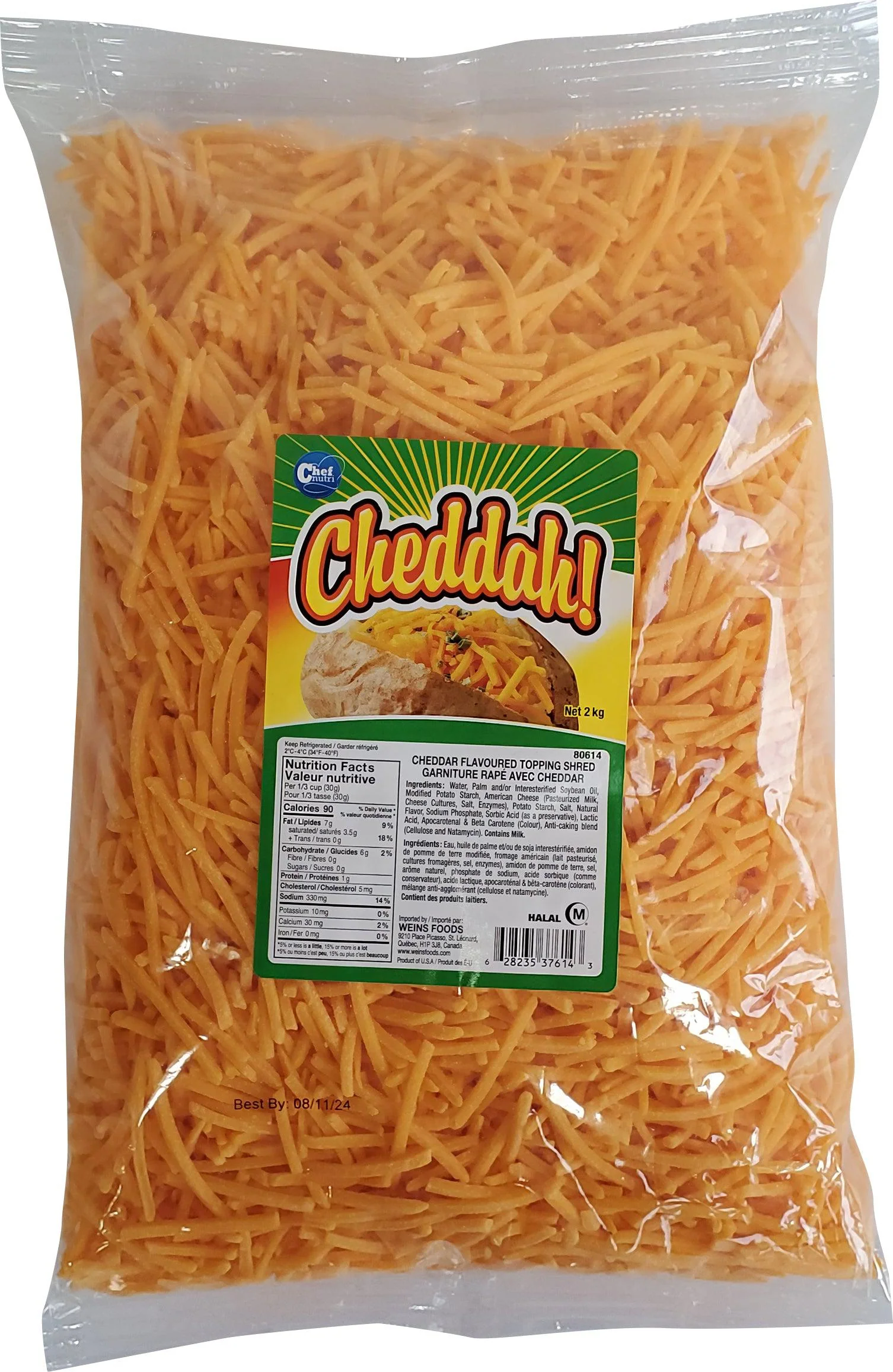 Chef Nutri - Cheddar Style - Shredded — Each (2 KG)