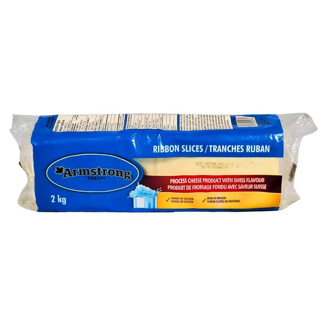 Saputo - Armstrong Swiss Cheese - Ribbon Sliced - 2kg — Each (2 KG)