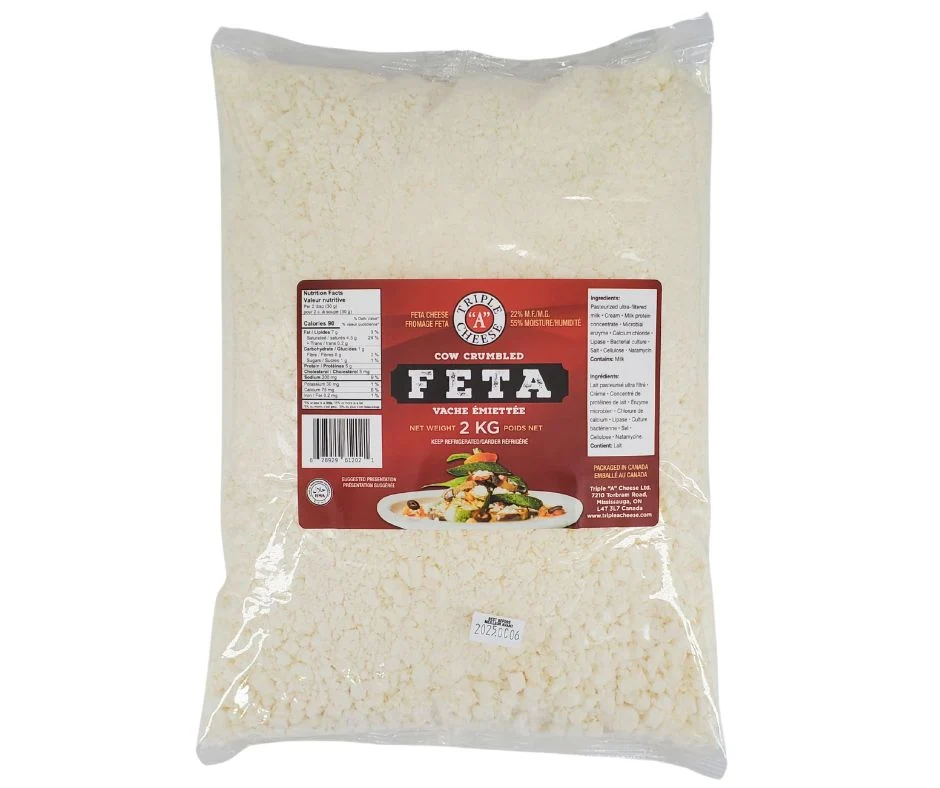 Triple A Cheese - Crumbled Feta — Case (5 x 2 KG)