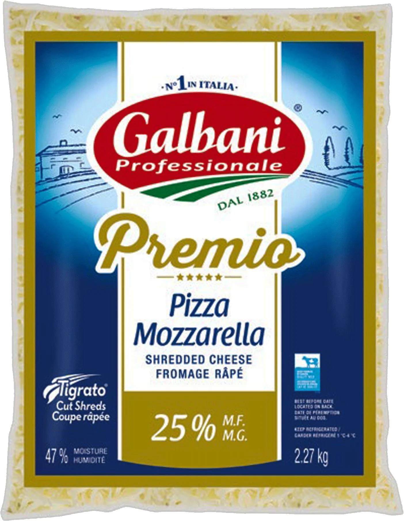 Galbani - Professionale Premio Mozzarella Shred 25% — Each (2.27 KG)