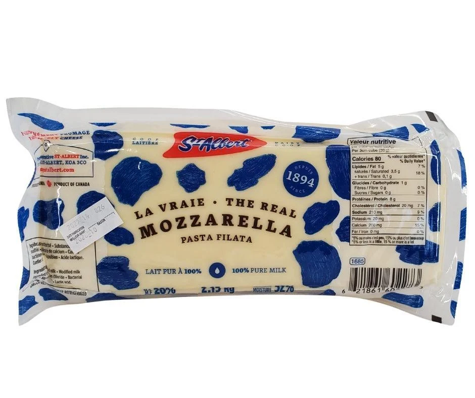 St. Albert - Mozzarella 20% - Cheese — Each (2.15 KG)
